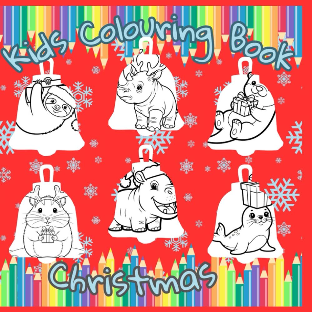 Christmas Colouring Book: Christmas Coloring Fun with Cute Festive Animals | cute animals Christmas coloring