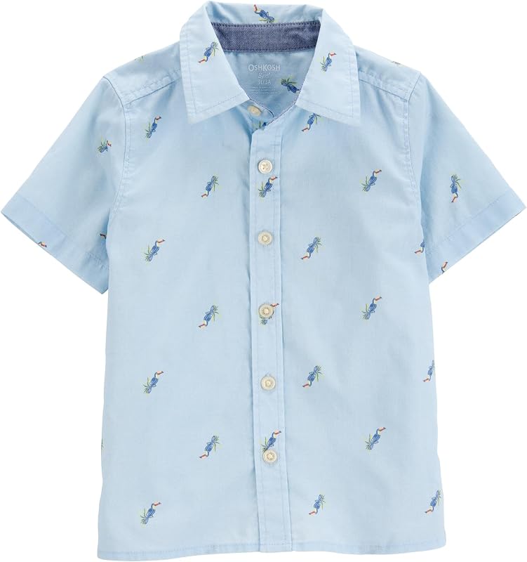 OshKosh B'Gosh Boys Short Sleeve Woven Buttonfront Shirt