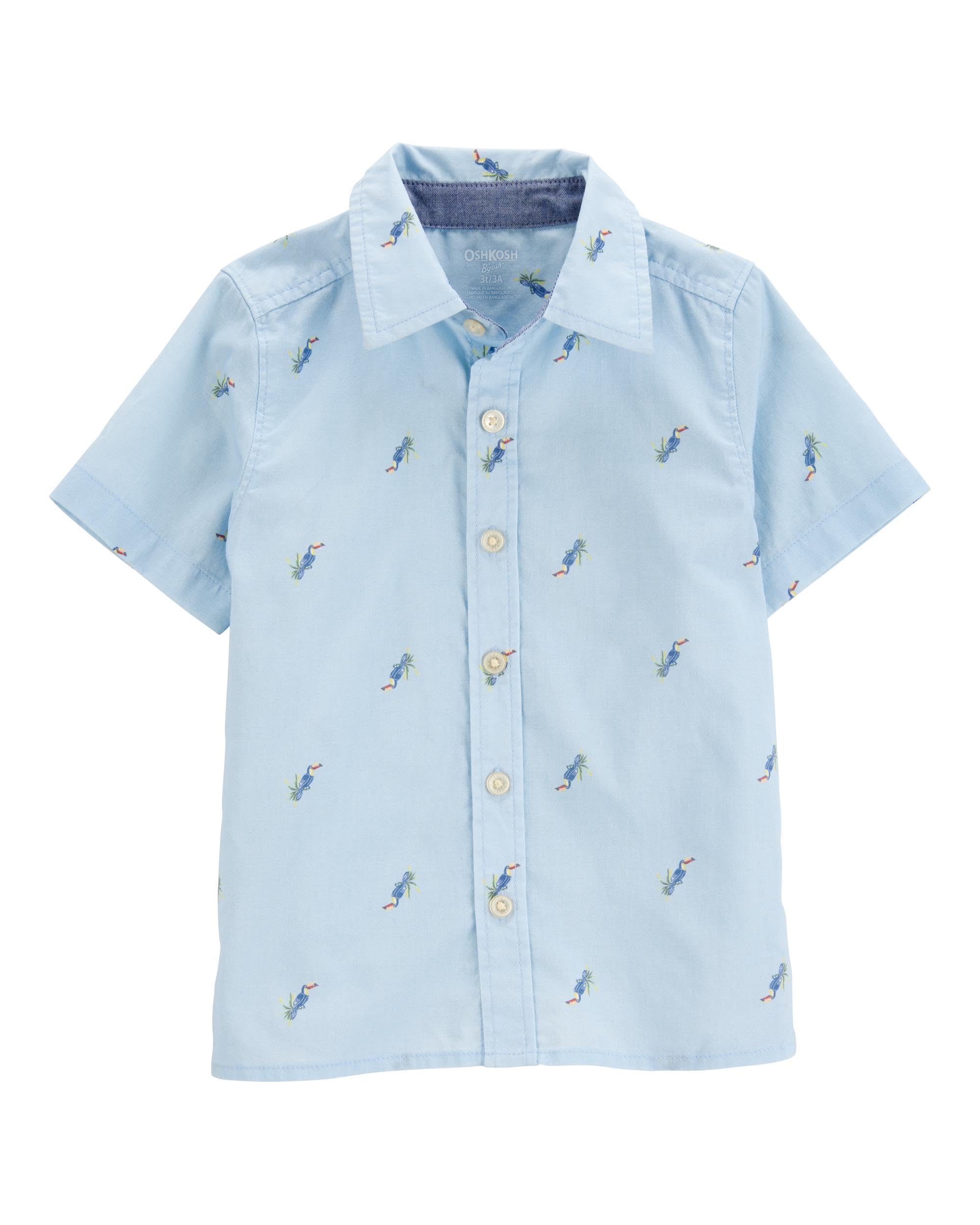 OshKosh B'Gosh Boys Short Sleeve Woven Buttonfront Shirt