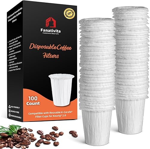 Miniatura 5 de Paquete de 6 filtros de agua y 100 filtros de café blanco desechables K-Carafe (producto agregado)