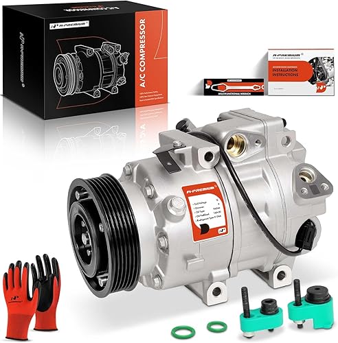 A-Premium Compresor de aire acondicionado con embrague compatible con Hyundai Genesis 3.8L 2014-2016, Genesis G80 3.8L 2017, G90 3.3L 2017-2019