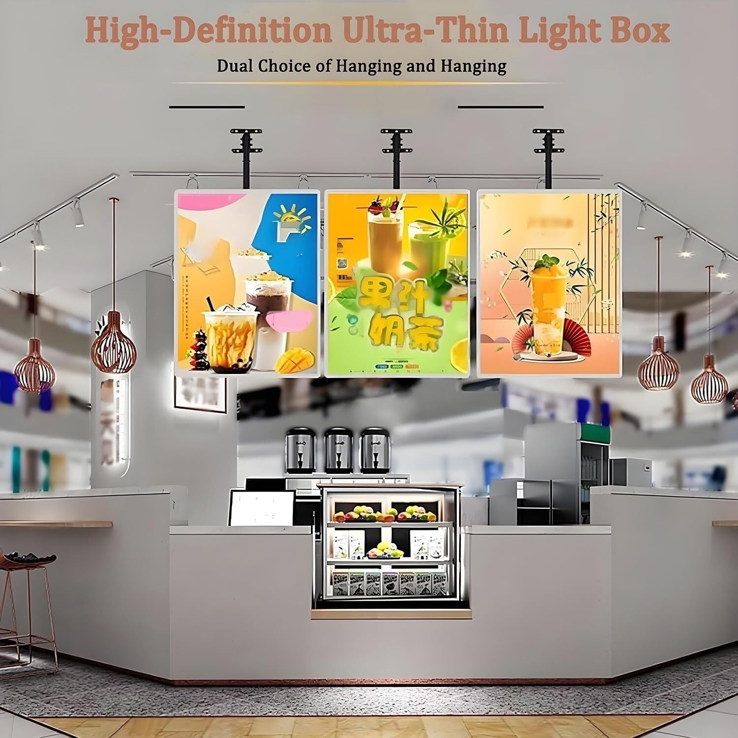 Caja De Luz LED Con Marco Delgado A Presión Tablero De Menú Retroiluminado Montado En Pared For Restaurante Comida Rápida Venta Minorista Exhibición De Carteles Cambio Rápido(30x40cm)