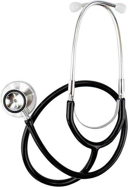 TRIXES Black Functional Stethoscope Prop Educational Fancy Dress Diaphragm & Bell Features