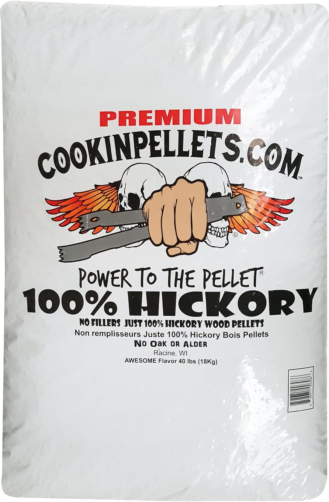 Premium 100% Hickory BBQ Smoker Pellets - CPH18kg