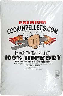 CookinPellets Premium Hardwood Smoker Pellets - 40 Pound Bag, Hickory Flavor