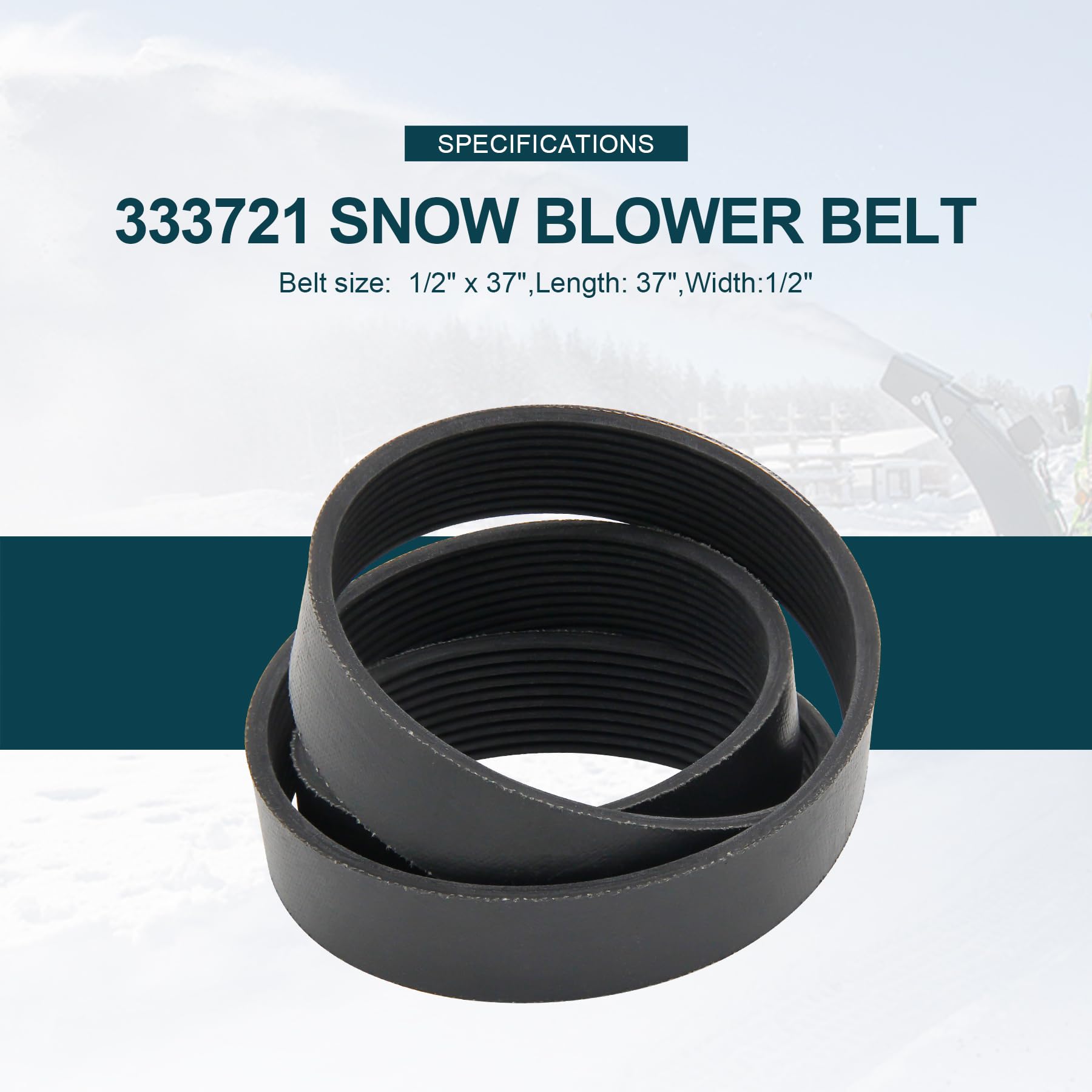 Honoyam 333721 333721MA Snow Blower Auger Drive Belt Replacement Pix 10 Rib X 35