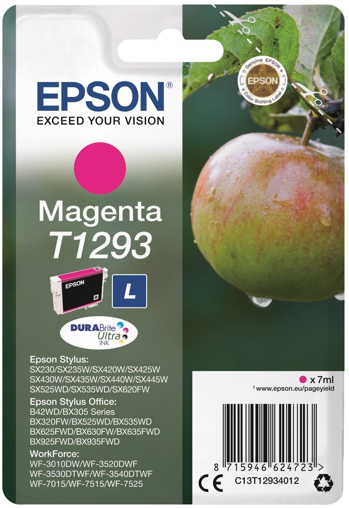 Original Epson T1293 Magenta High Capacity Ink Cartridge (C13T12934010)