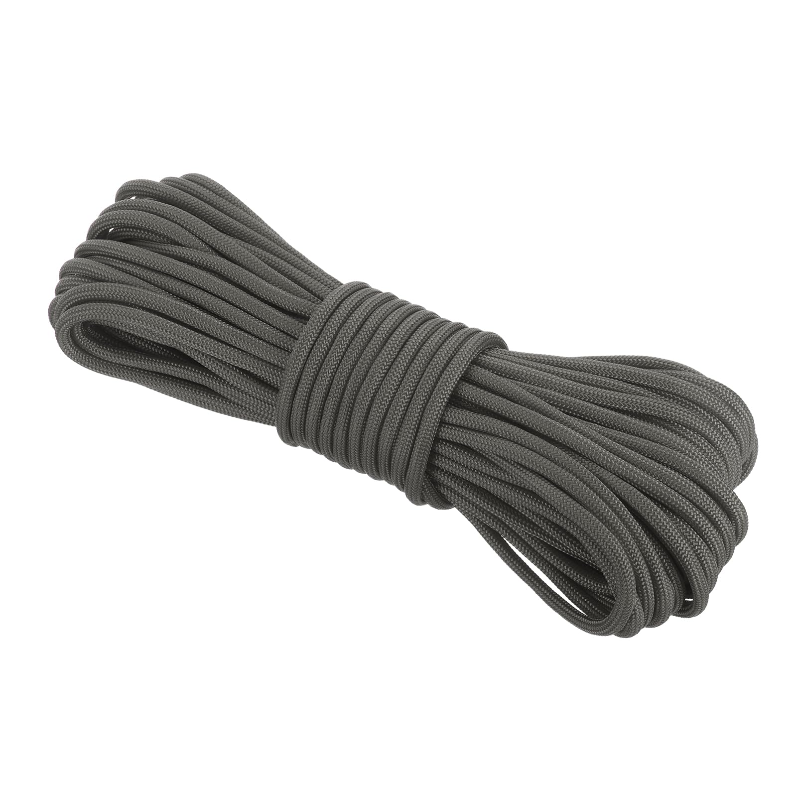 Rebower 550 Paracord Rope 15m, 4mm Thin Paracord Nylon Cord 7-Strand Core [for Tent Camping Outdoor Gear] - Grey