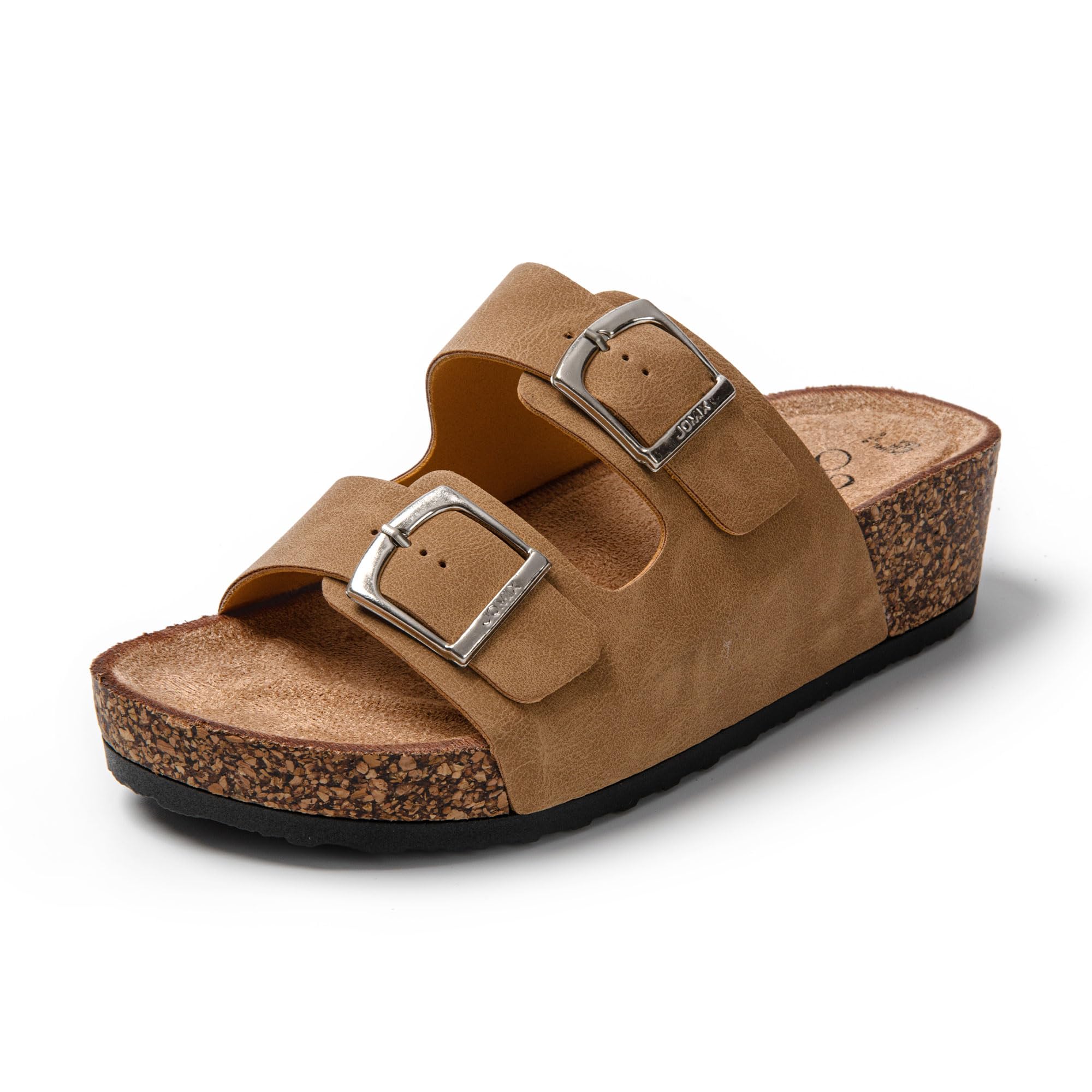 JOMIX Sandales Femme Mules Femmes Compensé Chaussons d'été Tongs Femme Claquette à Talon Confortables pour Maison Piscine Plage