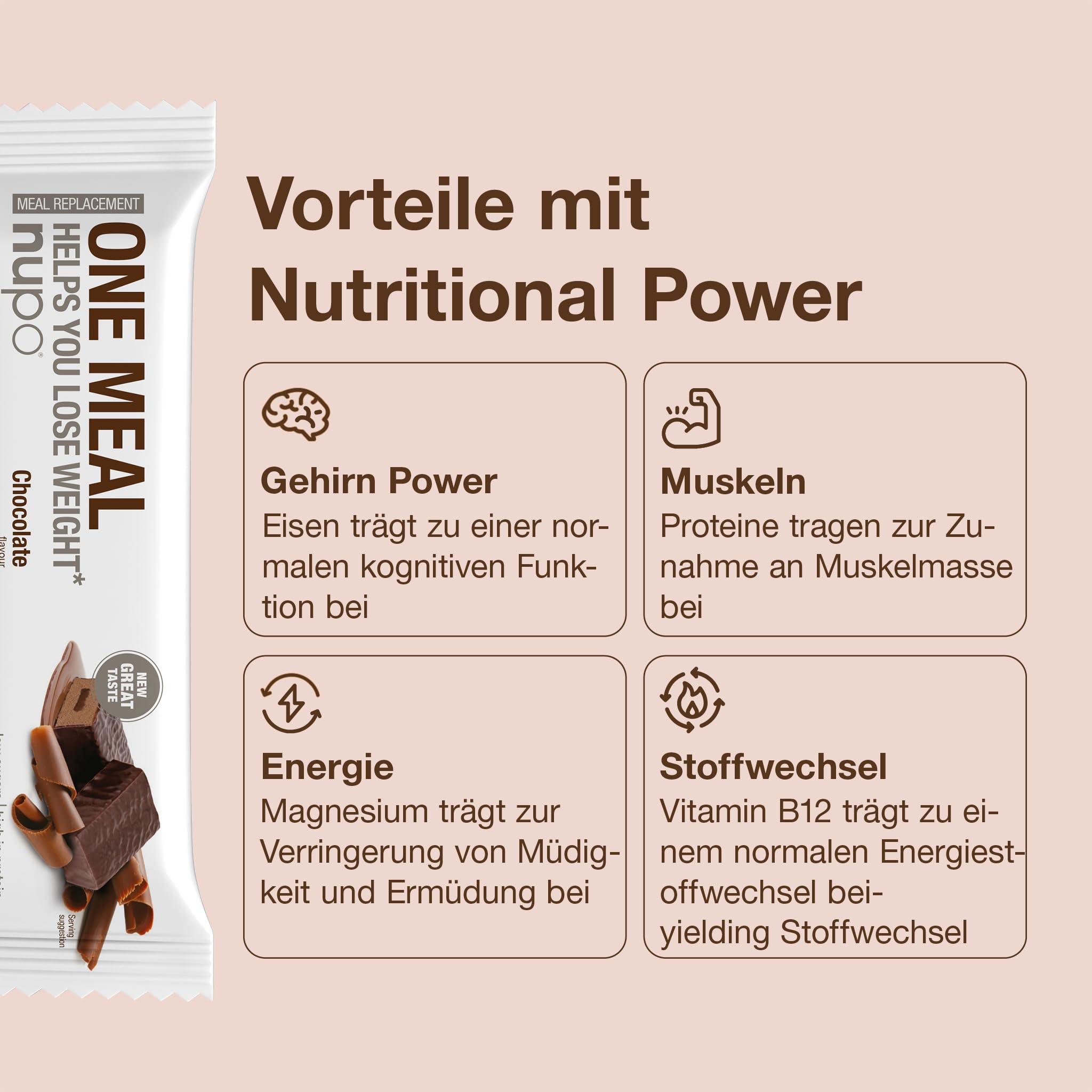 Nupo - One Meal Bar Chocolate 15 x 60 g