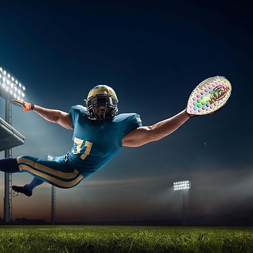 Miniatura 3 de Fútbol, balón de fútbol holográfico reflectante brillante con bomba para niños, adolescentes y adultos, balones de fútbol de cuero sintético para