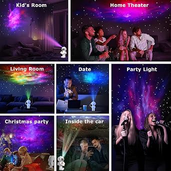 Astronaut Projector Space Galaxy Starry Light Projector, Kids Bedroom Night Light LED Indoor Atmosphere Light, Kids Room Decoration, Bedroom, Birthday Gift