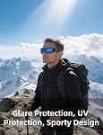 PUKCLAR Polarized Sports Sunglasses for Men Women TR90 Frame CAT.3 UV400 Outdoor Eyewear Running Cycling Fishing Driving Golf