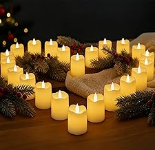 24 Battery Operated Flameless LED Candles Realistic Flickering Candles Decorative Candles for Weddings, Parties, Holidays, Indoor and Outdoor