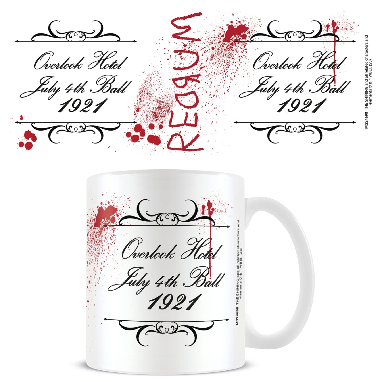 Pyramid International The Shining Mug (Overlook Hotel Ball Design) 11oz Ceramic Coffee Mug, Coffee Mugs for Women and Men - Official Merchandise, White