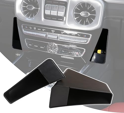 Caja de almacenamiento lateral de consola central para Mercedes Benz Clase G 2019 2020, bandeja organizadora de reposabrazos de cambio de marchas,
