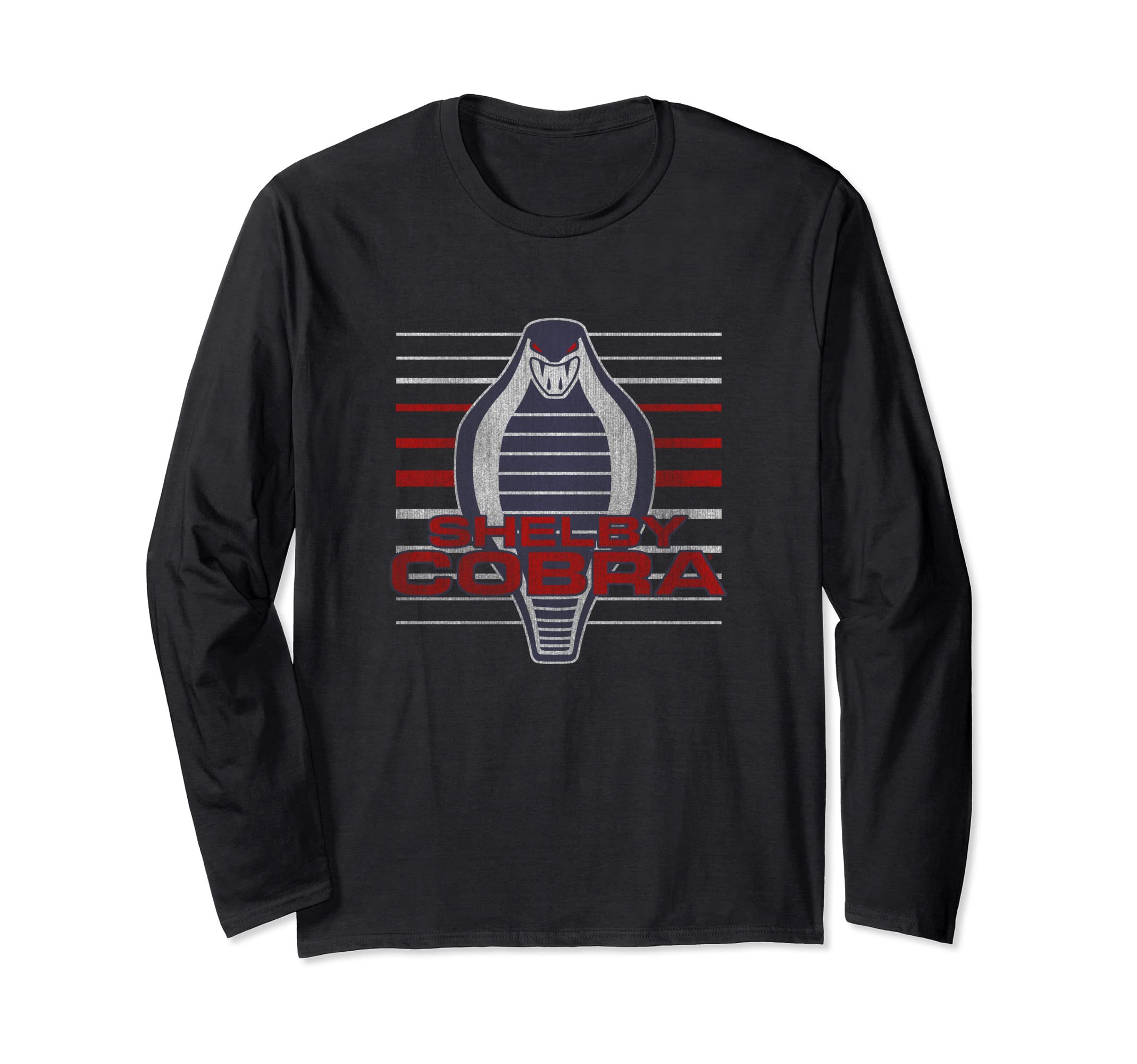 Shelby Cobra Angry Cobra Lines Iconic Logo Long Sleeve T-Shirt