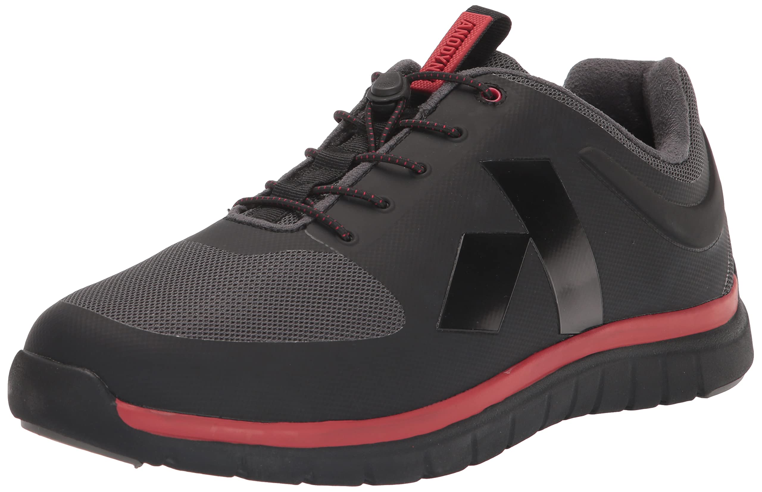 Anodyne Men's No. 22 Sport Runner Sneaker, Black/Red, 10.5