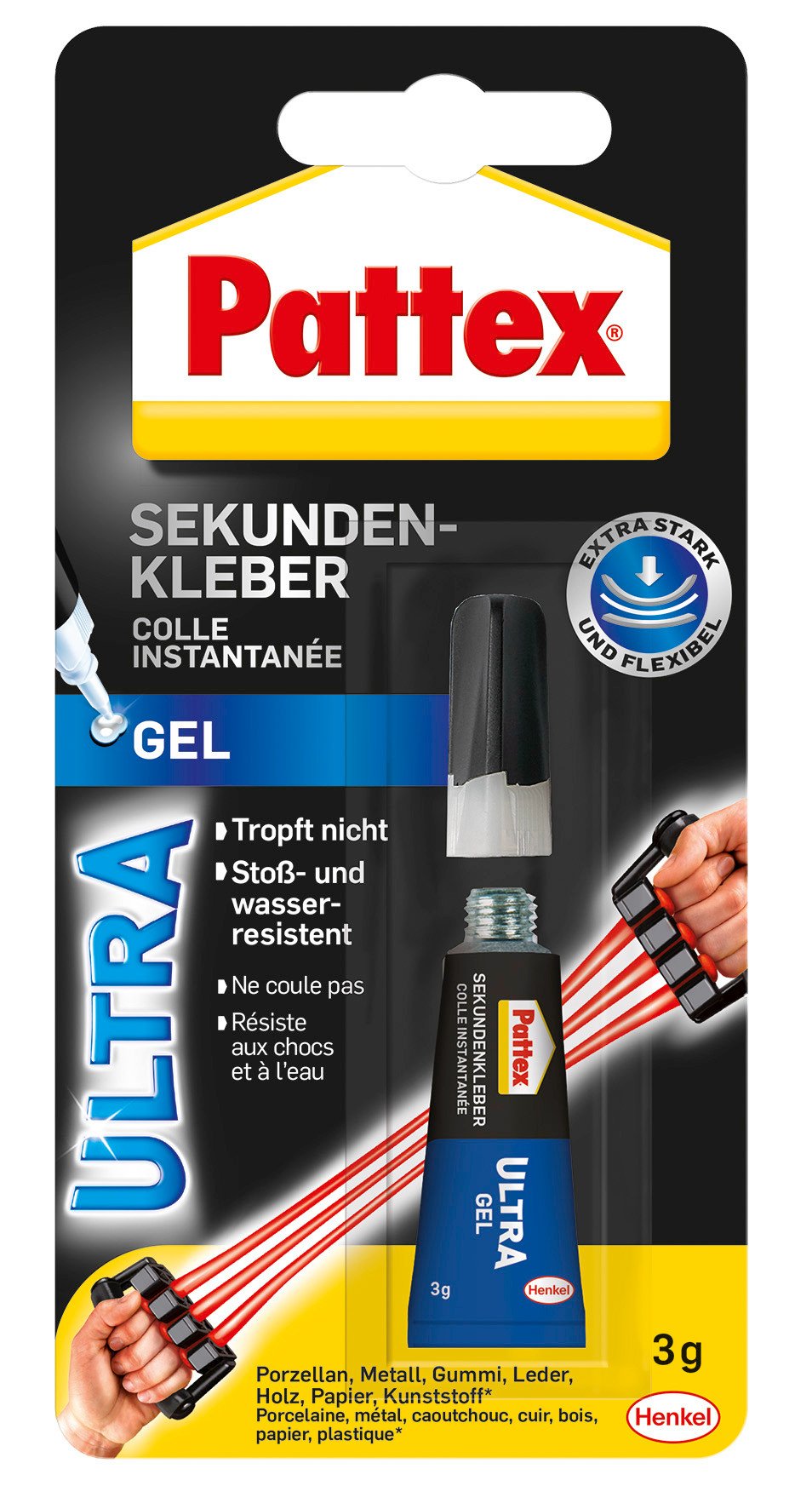 Pattex Colle instantanée Ultra Gel 3 g, psg2 C