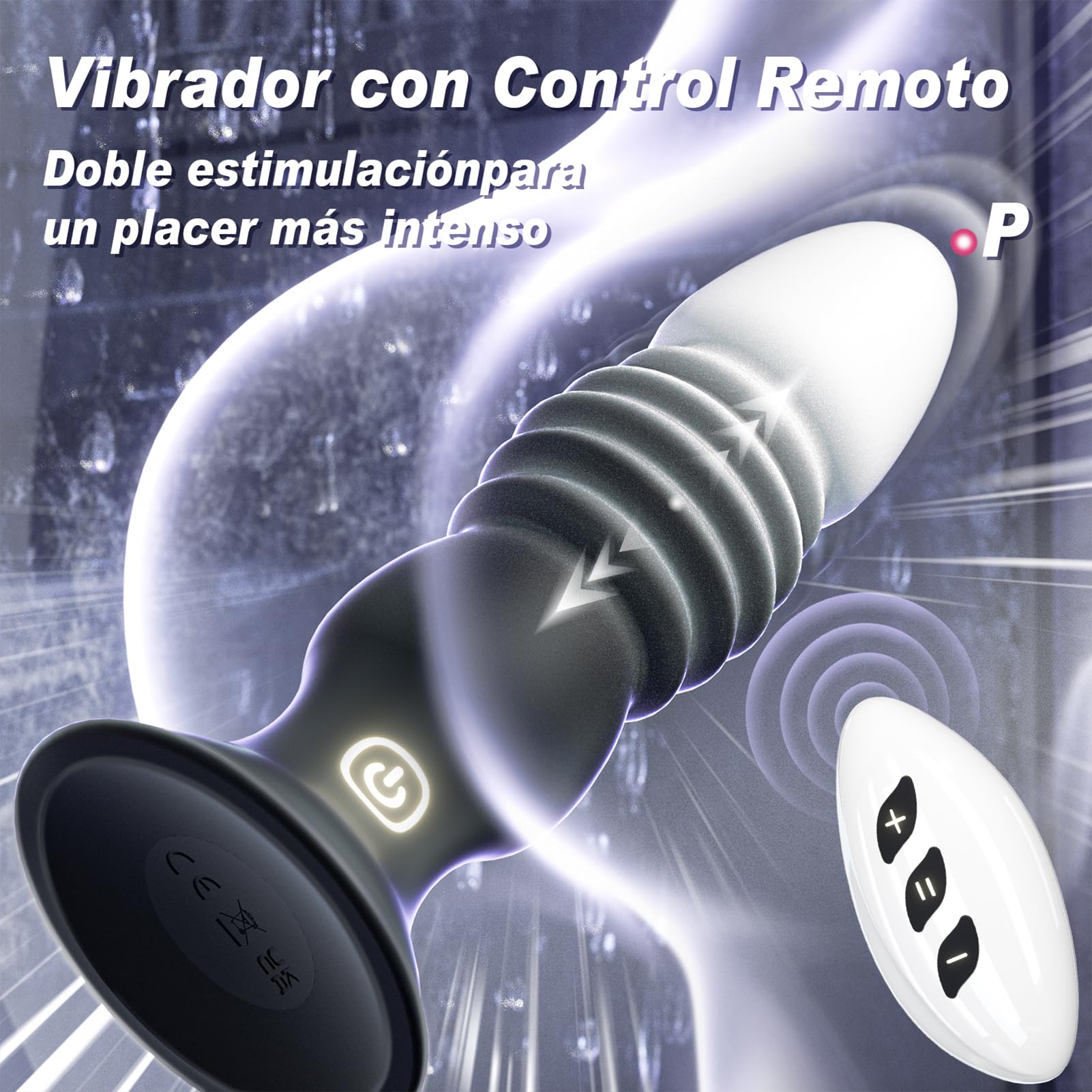 Plug Anal Vibradores Juguetes Sexuales Hombre Mujer - Anales Vibradorador Juguete Eróticos para Pareja con 7 Empuje 7 Vibración, Estimulador Prostata Vibrador Consolador Hombres con APP & Telecontrol