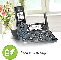 Vista 7 de AT&T CLP99387 DECT 6.0 - Teléfono inalámbrico expandible con conexión Bluetooth a la célula, bloqueador inteligente de llamadas y sistema