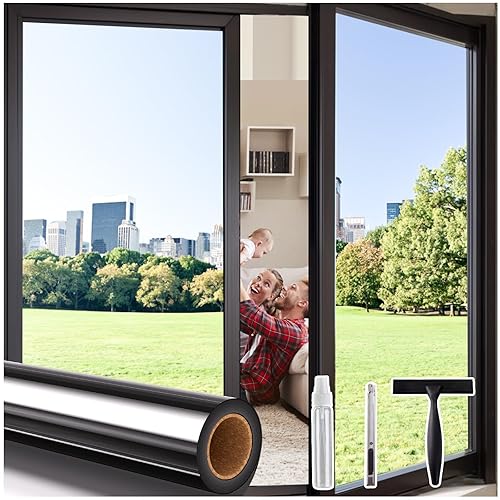 Coavas One Way Privacy Window Tint for Home, Daytime Reflective