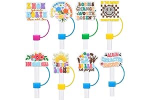 8PCS Spring Straw Toppers: Cute Aesthetic Straw Cap for Tumblers