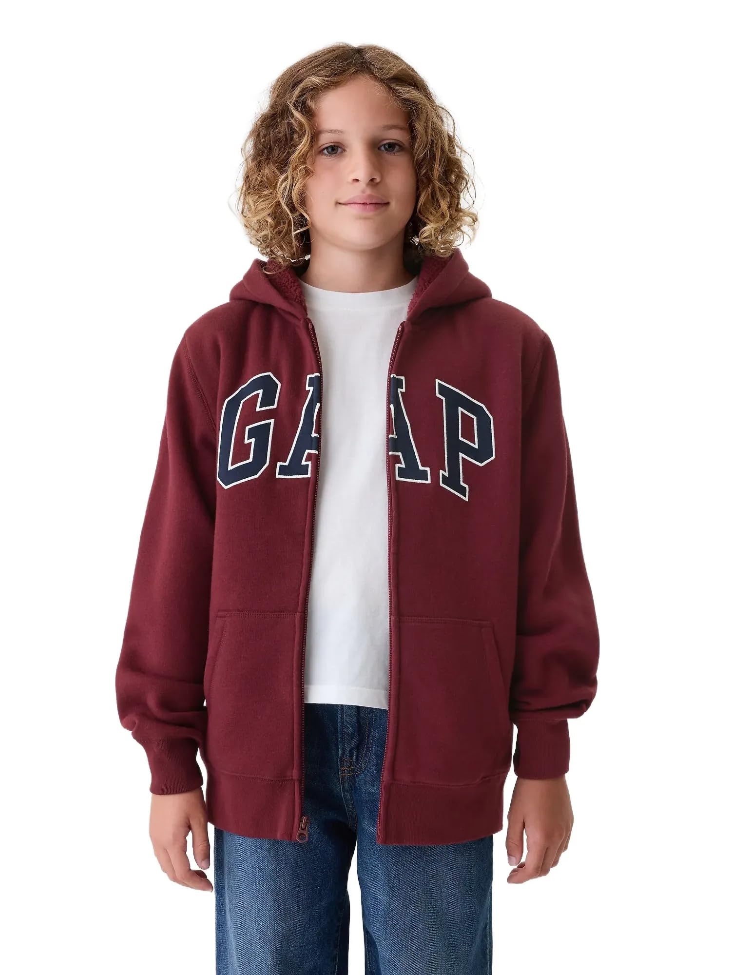 GAP Boys' Cozy Logo Full Zip