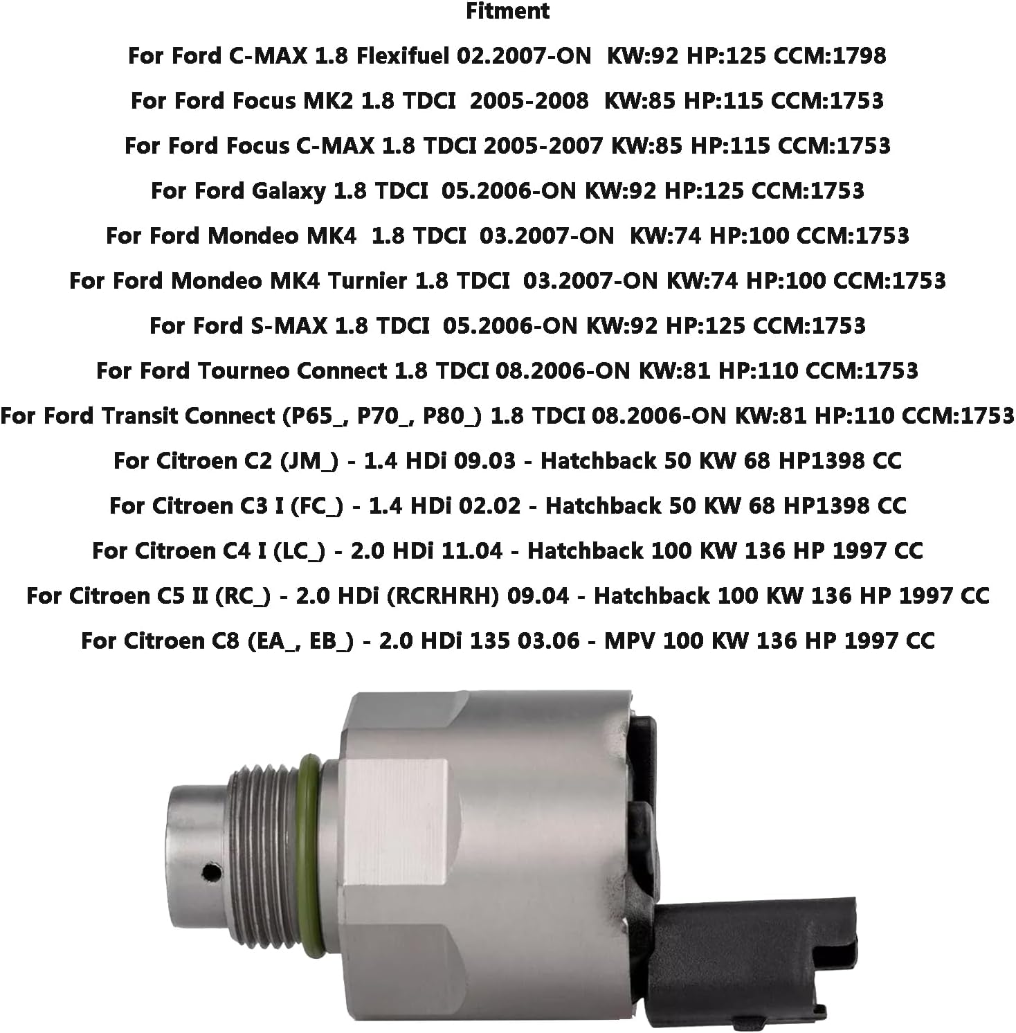 A2C59506225 X39-800-300-005Z Diesel Pressure Control Valve(PCV) 1933.41 068890005 fits VDO CITROEN F0RD JAGUARR LAND R0VER SUZUKI VAG VOLV0 Various