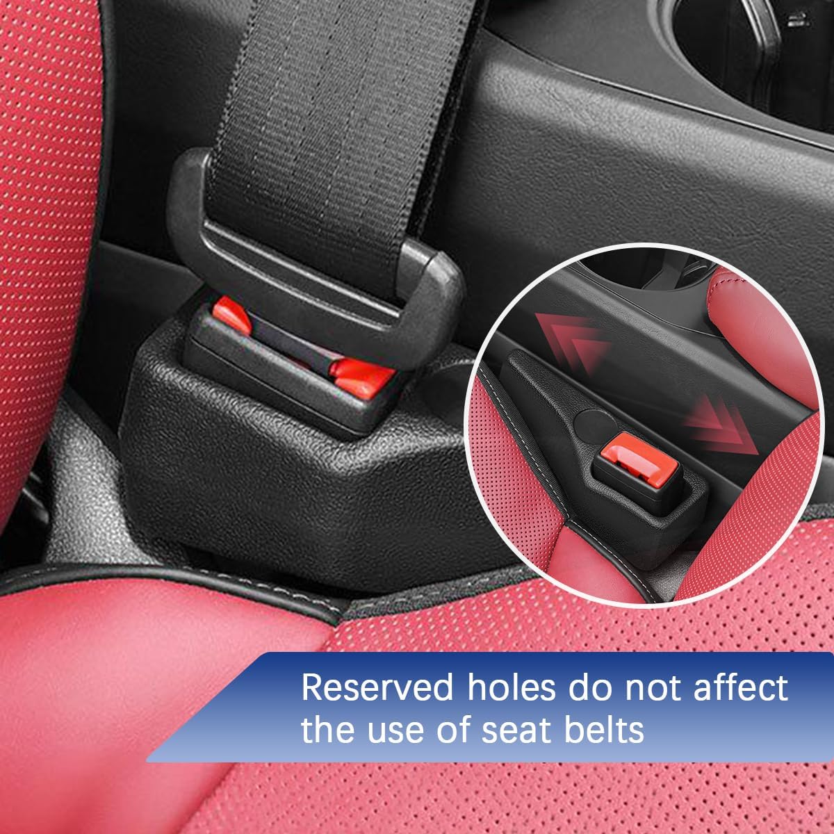 Car Seat Gap Filler, 2PCS No Drop Bench Gap Organizer Between Seat and Console, Prevents Items from Falling Automotive Storage Accessories, Universal for Vehicles (Brown) image 5