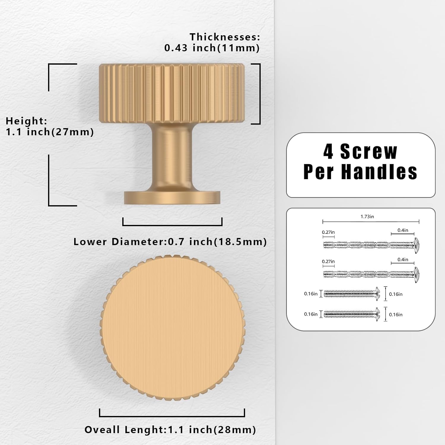 10 Pack Champagne Bronze Kitchen Cabinet Knobs Cabinet Pulls Drawer Knobs Cabinet Hardware Zinc Knobs for Drawers - Image 3