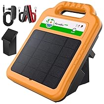 16 KM Pastore Elettrico Solare, 0.2J 8KV Elettrificatore per Recinti Elettrici con Pannello Solare e Batteria 4.3W, Elettrificatore per Recinto Elettrico Per Animali, Bestiame, Allevamento Di Pollame