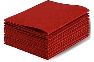 Red Felt Sheets Fabric for Festive Crafts and DIY Projects