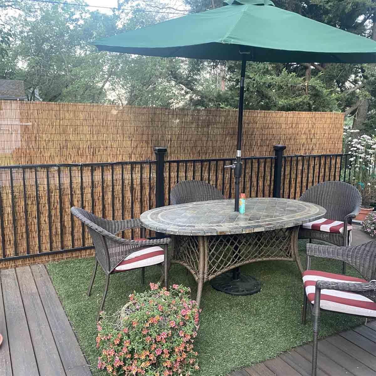 Brise Vue Jardin Naturel En Roseau Canisse Bambou Pour Clôture Extérieur Et Balcon Occultant Haute Densité Protection Intimité Terrasse Facile À Installer(Brun,H70xL750cm)