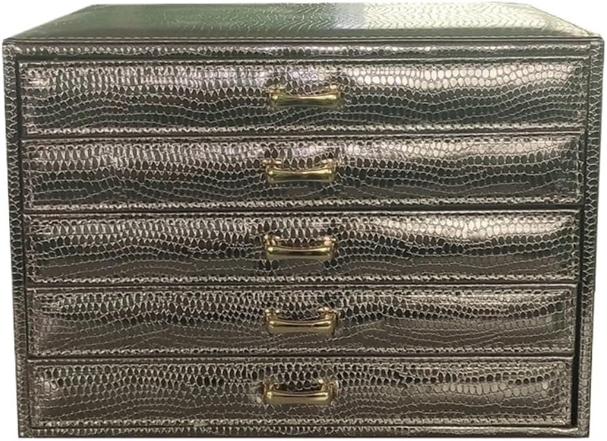 Jewelry Box Storage Box Jewelry Drawer Jewelry Box Multi-layer Princess European Style Hand Jewelry Wooden Storage Box jewlery box(Silver,Large)