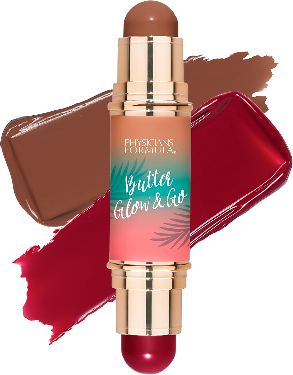 Butter Glow & Go Multiuse Stick - Ultra-Creamy Formula with Murumuru Butter, Radiant Finish, Cruelty-Free - Beach Bum Plum