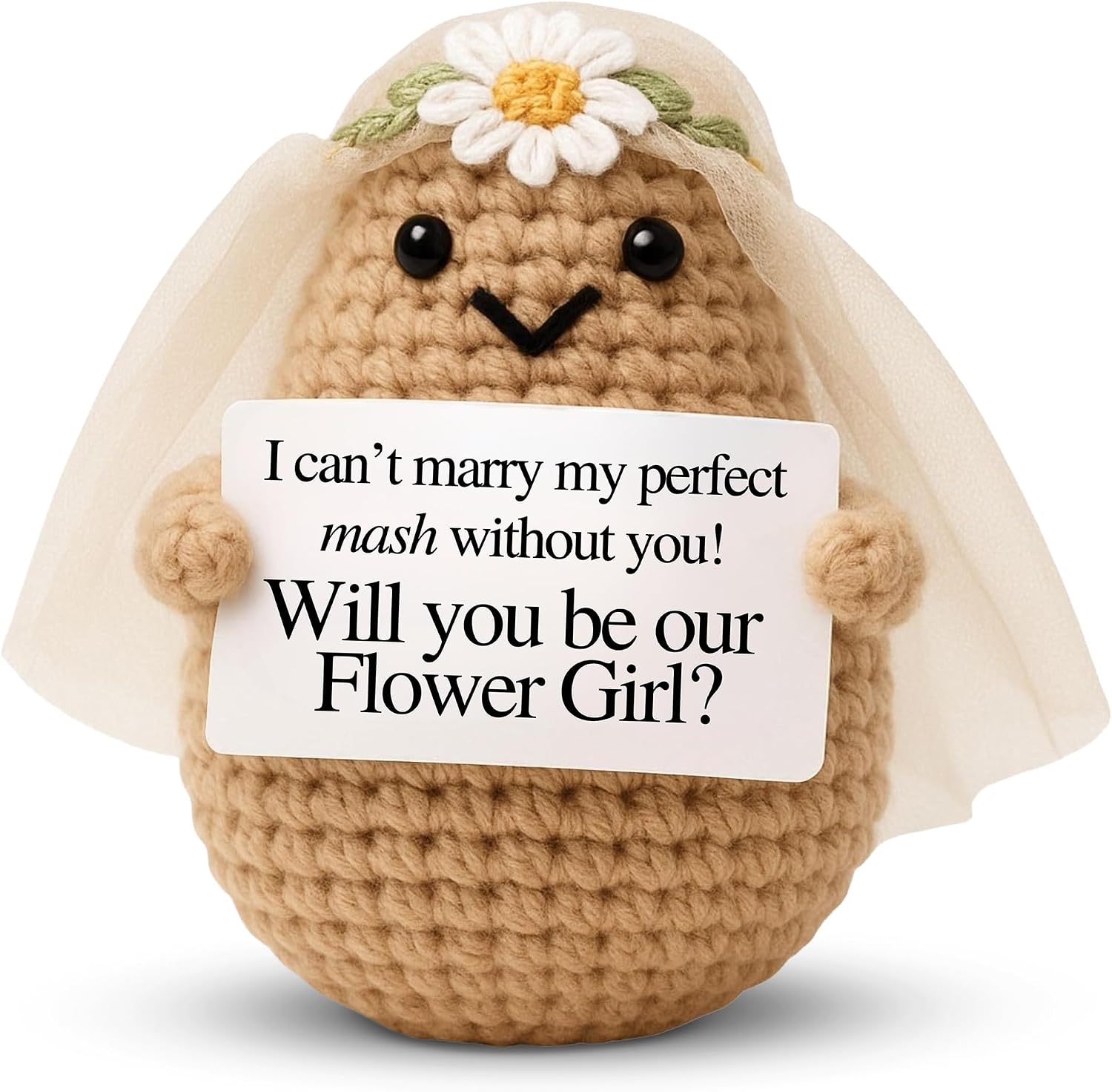 M.O.Q. Bridesmaid Proposal Gift Crochet Handmade Keepsake | Will You Be My Bridesmaid, Maid of Honor Proposal, For Box or Basket, Bridal Party Gift