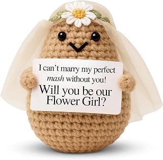 M.O.Q. 신부 들러리 프로포즈 선물 크로셰 핸드메이드 기념품 | Will You Be My Bridesmaid, Maid of Honor 프로포즈, 박스 또는 바구니, 신부 파티 선물