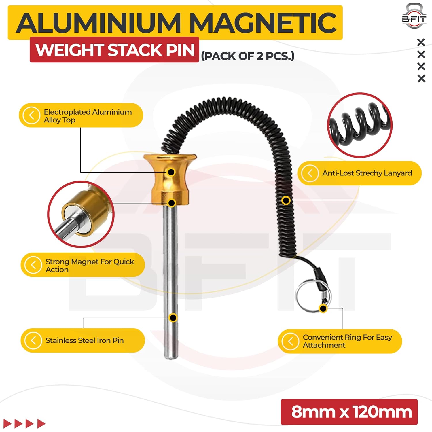 Buy Now B Fit Pin, Tensile - Magnetic Universal Weight Stack Replace...