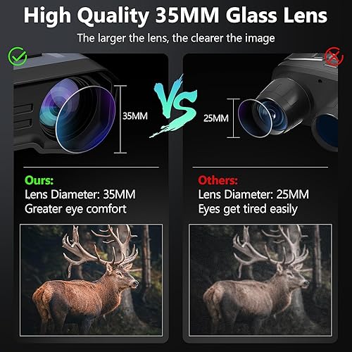 Miniatura 2 de Gafas de visión nocturna  Prismáticos de visión nocturna 4K para adultos, pantalla grande, prismáticos infrarrojos digitales recargables de 3