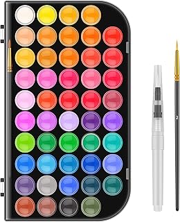 Watercolor Paint Set, Vivid Colors Washable Watercolor Paint Set, Travel Water color Set for Kids, Adults, Beginners and A...