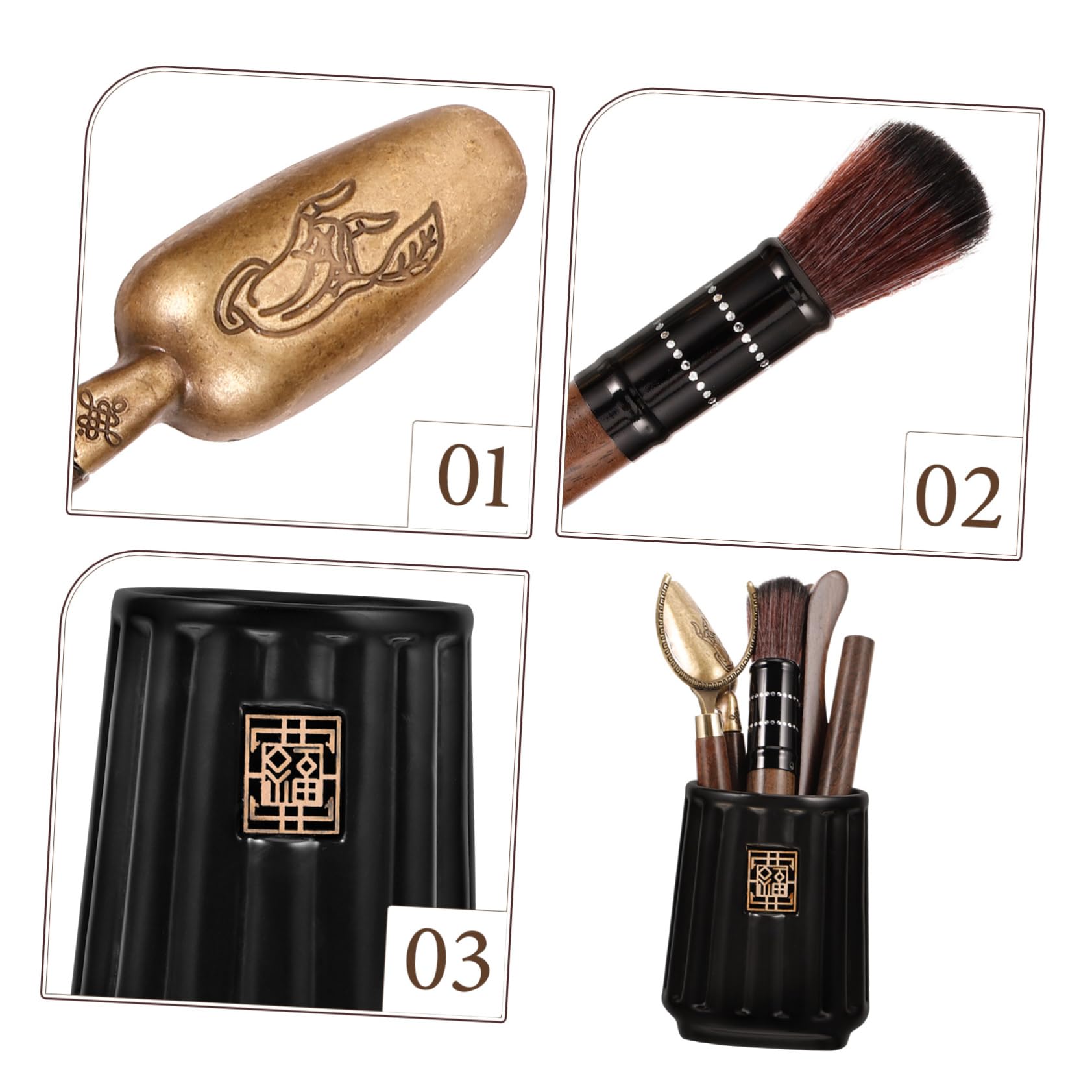 PartyKindom 4sätze Teezeremonie Elegantes Chinesisches Tee-Set Mit Sechs Zubehörteilen Für Gongfu-teezeremonie Hergestellt Für Teeliebhaber Und Traditionelle Zeremonien