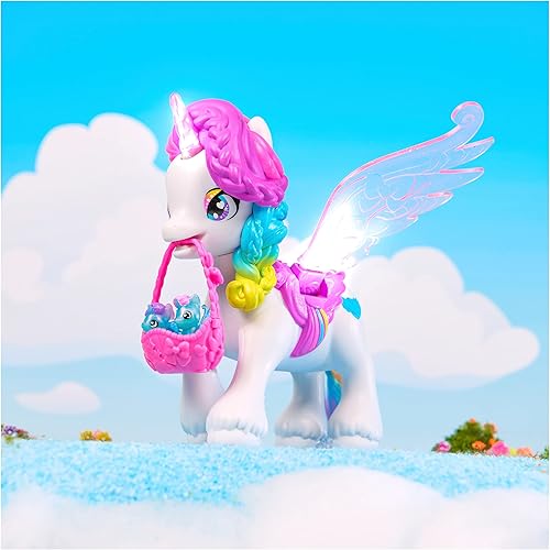 Miniatura 7 de Hatchimals CollEGGtibles, juguete de unicornio Hatchicorn con alas aleteadas, más de 60 luces y sonidos, 2 bebés exclusivos, juguetes para niños
