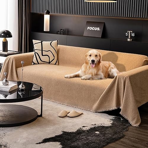 Miniatura 11 de Fundas de sofá 100% impermeables para mascotas, fundas de sofá lavables para perros y gatos, funda deslizable para sofá de 3 a 4 cojines, sofás