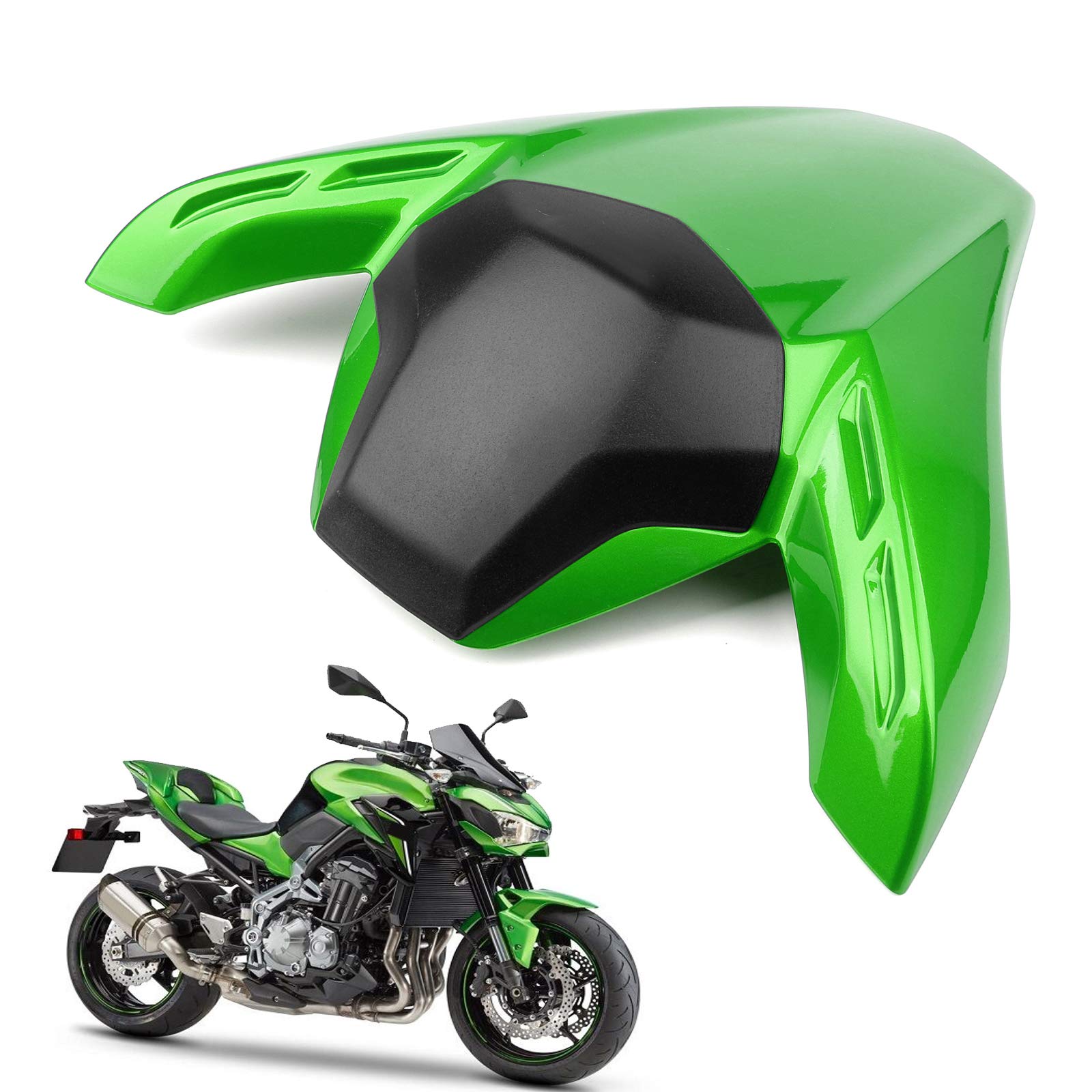 Topteng Carénage de selle arrière, carénage de siège arrière pour moto, coussin rigide en ABS pour passager, siège solo, carénage de queue adapté pour Kawasaki Z900 Z ABS 2017-2019