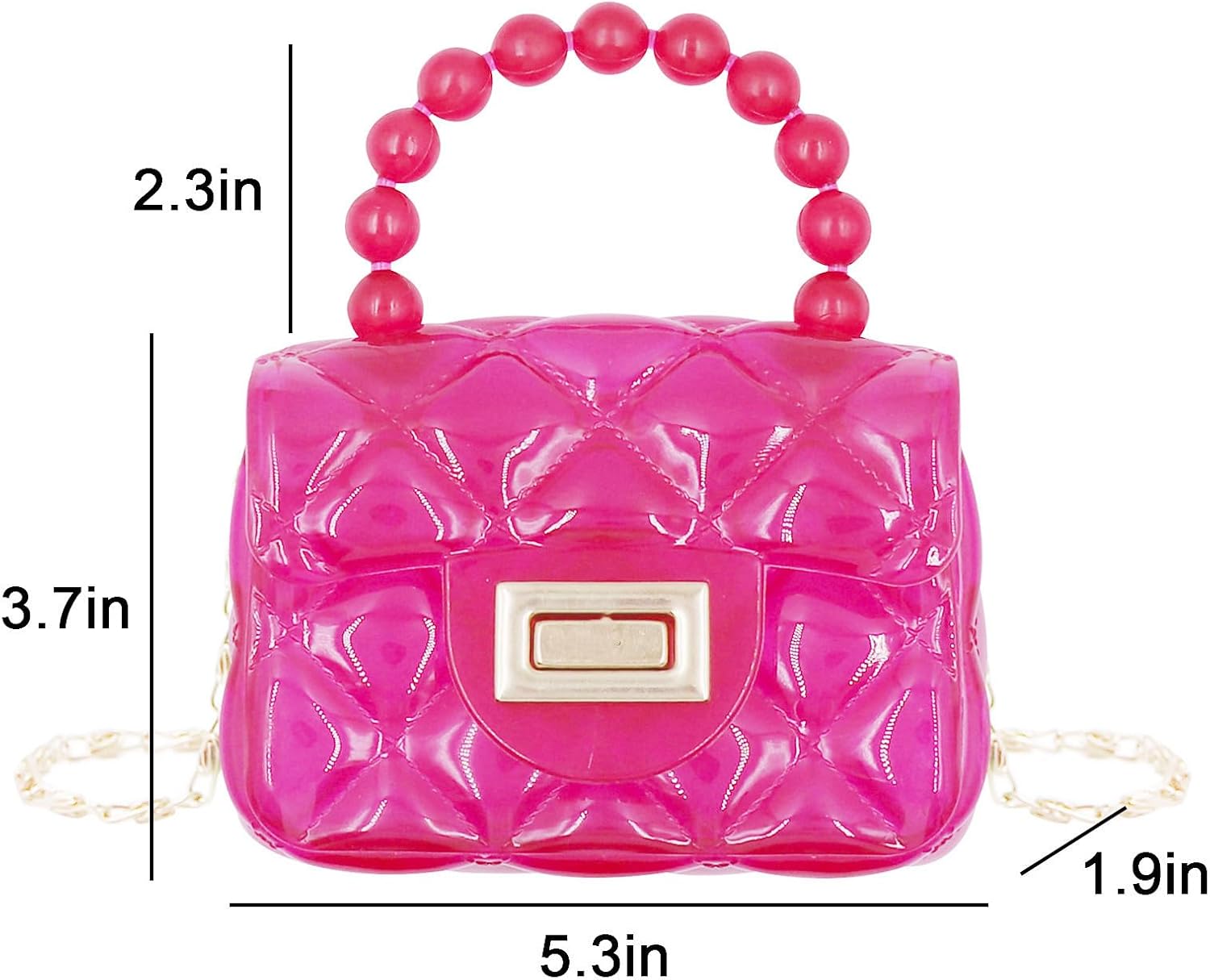 Little Girls Mini Jelly Purse Candy Color Transparent Small Crossbody Bag Cute Princess Handbags with Pearl Handle - Image 5