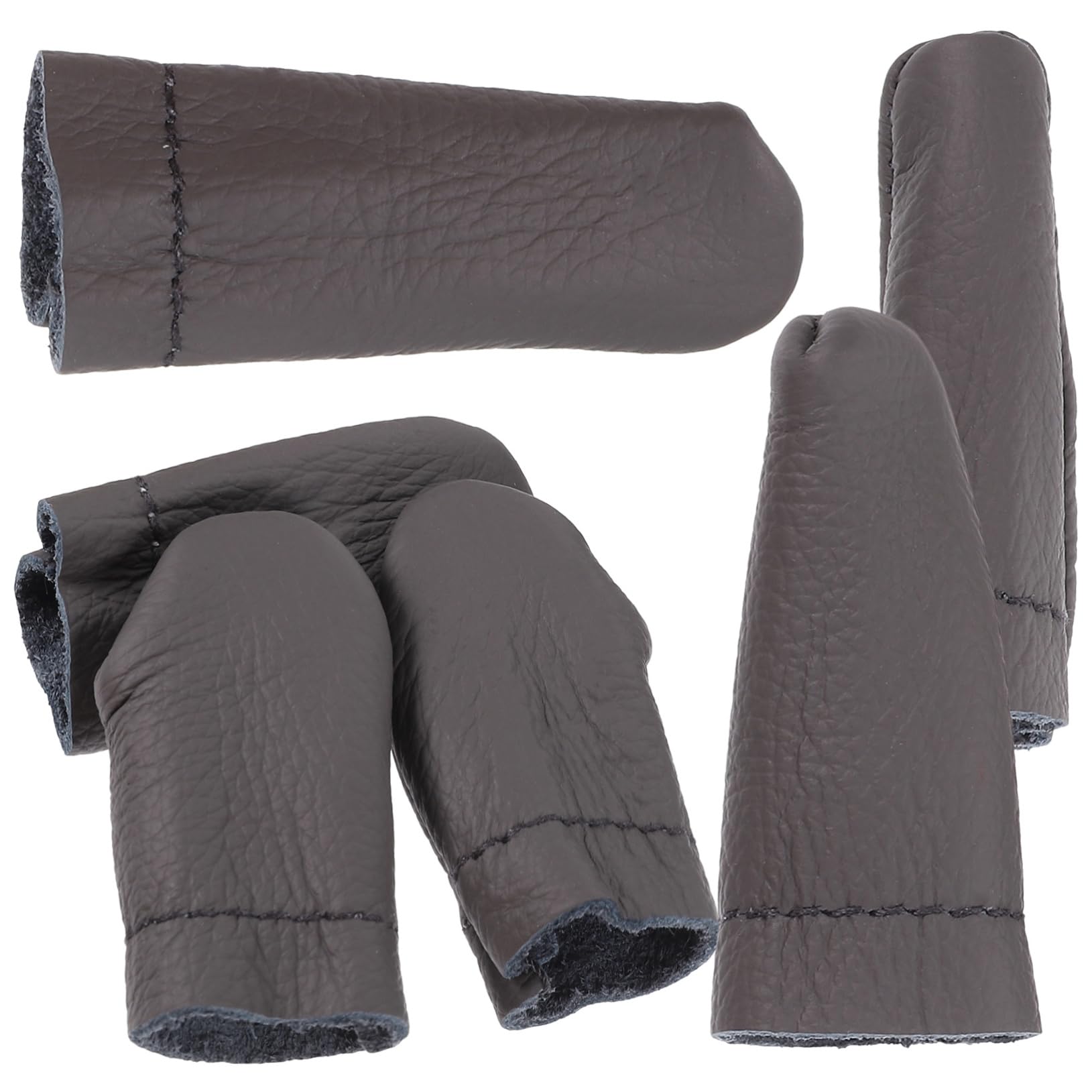 NUOBESTY Cunas Para Los Dedos Suministros De Tejer 6 Piezas guantes para costura manual dedal tejer Fieltro de la aguja protector de dedos Protector De Pulgar Tapones Para Los Dedos