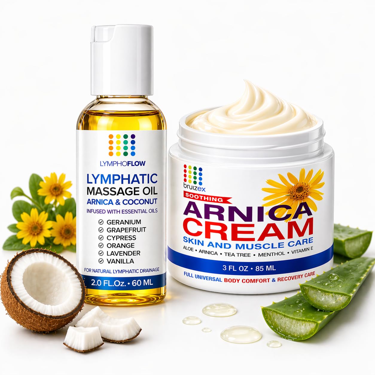 Amazon.com: Arnica Coconut Lymphatic Drainage Massage Oil & Arnica