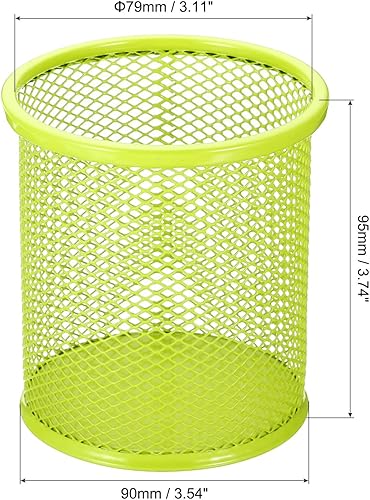 Miniatura 2 de PATIKIL Soporte de malla para bolígrafos, paquete de 2 soportes para lápices, cesta para lápices, organizador de casilleros de tazas, soporte