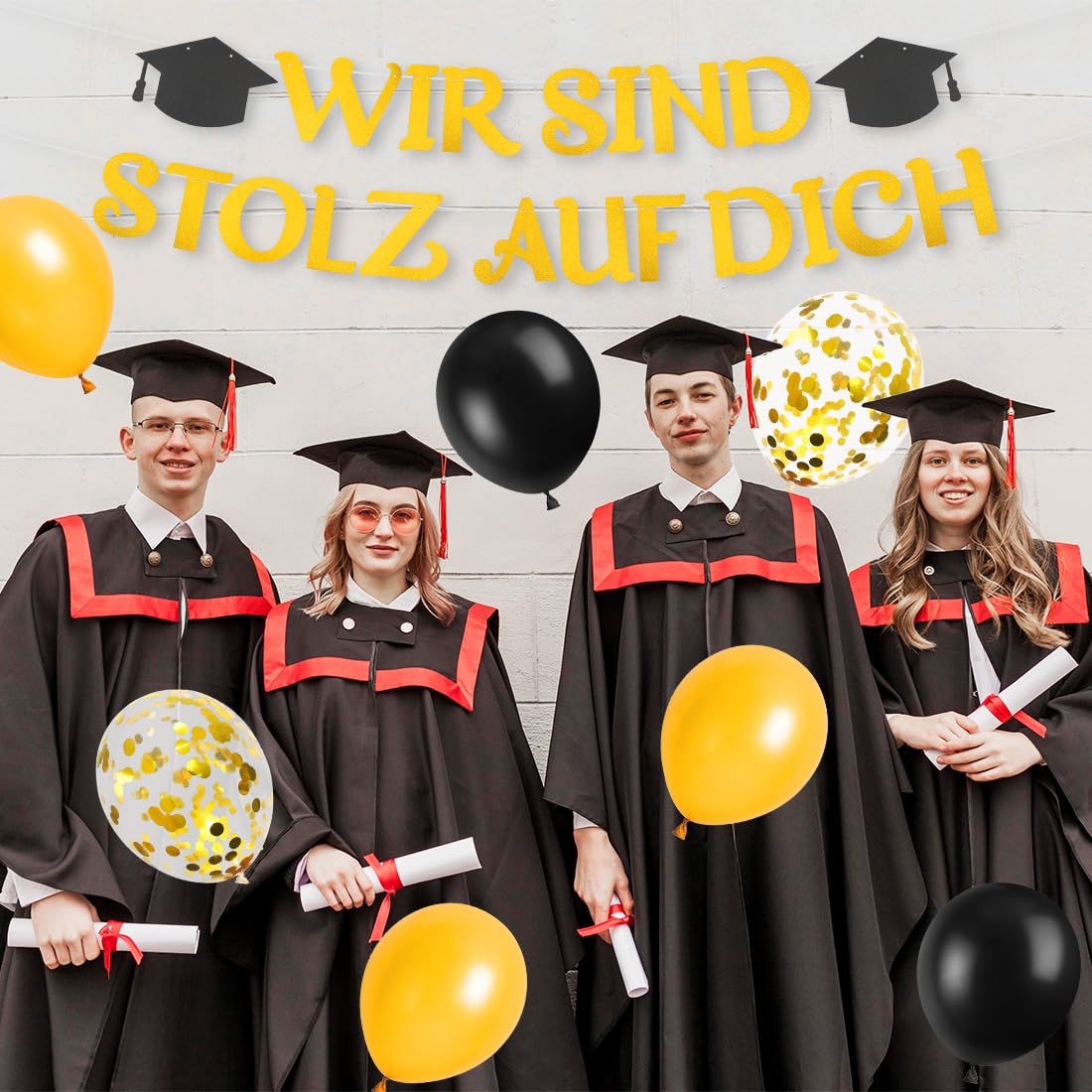 Guirlande Avec Inscription « Wir Sind Stolz Auf Dich